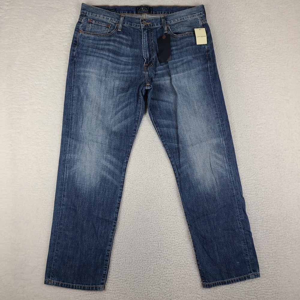 Lucky Brand Jeans Mens 36x30 Blue 221 Original Straight Leg Dark Wash Denim